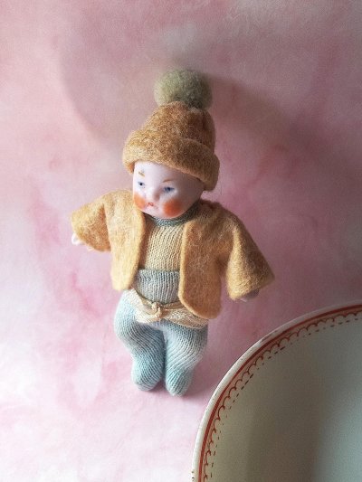 画像2: 青いパンツはいたベビーさん　ビスクドール　ヘルトヴィヒ　HERTWIG