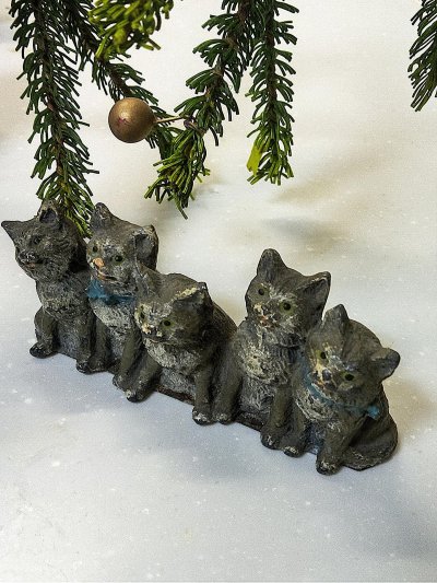 画像3: ５匹の猫　アンティークのミニチュアフィギア　ヴィエナブロンズ