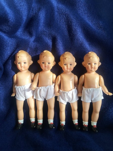 画像1: ドイツのプラスティックドール　Lissi doll　セット　リジードール　 (1)