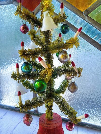 画像3: ドールサイズのクリスマスツリー　ドイツ　アンティークのもみの木　２．
