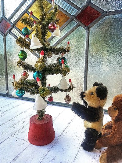 画像1: ドールサイズのクリスマスツリー　ドイツ　アンティークのもみの木　２．