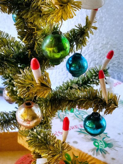 画像2: ドールサイズのクリスマスツリー　ドイツ　アンティークのもみの木　２．