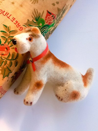 画像2: バニラ色のわんこ　テリア　古い時代のハンドクラフト　Kunstlerschutz