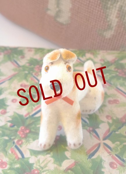 画像1: バニラ色のわんこ　テリア　古い時代のハンドクラフト　Kunstlerschutz (1)
