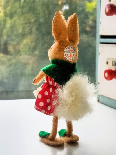 画像3: 赤いスカート履いたうさぎの女の子　ドイツ　WAGNER　kunstlerschutz