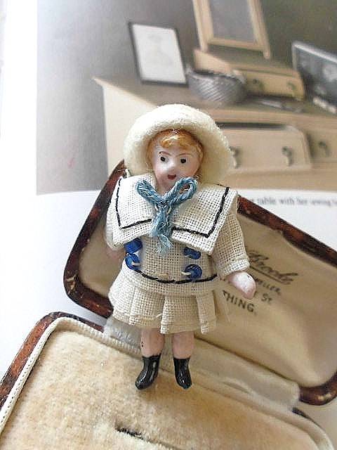 1910年 ドイツ ビスクドール 陶器 人形 ミニョネットアンティーク 